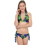 Beauty And The Beast Stained Glass Rose Tie It Up Bikini Set
