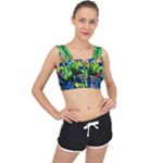 Beauty And The Beast Stained Glass Rose V-Back Sports Bra