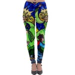 Beauty And The Beast Stained Glass Rose Lightweight Velour Leggings