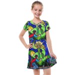 Beauty And The Beast Stained Glass Rose Kids  Cross Web Dress