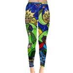 Beauty And The Beast Stained Glass Rose Inside Out Leggings
