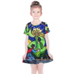 Beauty And The Beast Stained Glass Rose Kids  Simple Cotton Dress