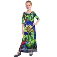 Kids  Quarter Sleeve Maxi Dress 