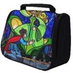 Beauty And The Beast Stained Glass Rose Full Print Travel Pouch (Big)