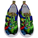 Beauty And The Beast Stained Glass Rose Kids  Velcro No Lace Shoes