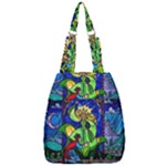 Beauty And The Beast Stained Glass Rose Center Zip Backpack