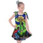 Beauty And The Beast Stained Glass Rose Kids  Tie Up Tunic Dress