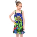 Beauty And The Beast Stained Glass Rose Kids  Overall Dress