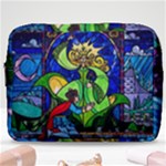Beauty And The Beast Stained Glass Rose Make Up Pouch (Large)