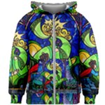 Beauty And The Beast Stained Glass Rose Kids  Zipper Hoodie Without Drawstring