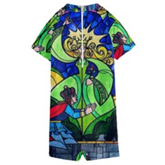 Kids  Boyleg Half Suit Swimwear 