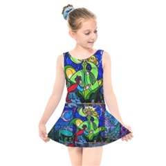 Kids  Skater Dress Swimsuit 