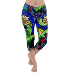 Lightweight Velour Capri Yoga Leggings 