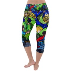 Lightweight Velour Capri Yoga Leggings 