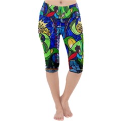 Lightweight Velour Cropped Yoga Leggings 