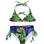 Beauty And The Beast Stained Glass Rose Kids  Classic Bikini Set