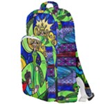 Beauty And The Beast Stained Glass Rose Double Compartment Backpack
