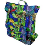 Beauty And The Beast Stained Glass Rose Buckle Up Backpack