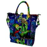 Beauty And The Beast Stained Glass Rose Buckle Top Tote Bag