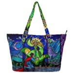 Beauty And The Beast Stained Glass Rose Full Print Shoulder Bag