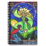 Beauty And The Beast Stained Glass Rose 5.5  x 8.5  Notebook