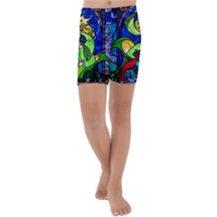 Kids  Lightweight Velour Capri Yoga Leggings 