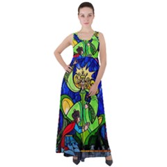 Empire Waist Velour Maxi Dress 