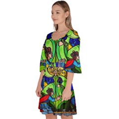 Velour Kimono Dress 