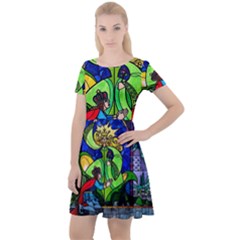 Cap Sleeve Velour Dress  