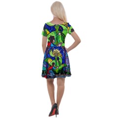 Cap Sleeve Velour Dress  