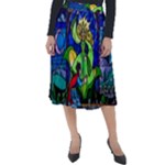 Beauty And The Beast Stained Glass Rose Classic Velour Midi Skirt 