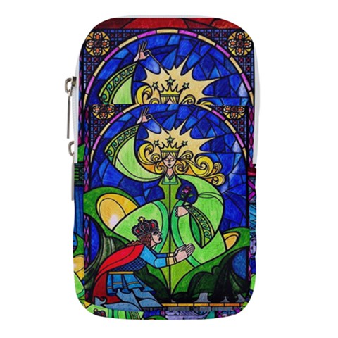 Beauty And The Beast Stained Glass Rose Waist Pouch (Small) from ArtsNow.com