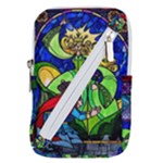 Beauty And The Beast Stained Glass Rose Belt Pouch Bag (Small)
