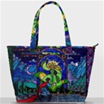 Beauty And The Beast Stained Glass Rose Back Pocket Shoulder Bag 