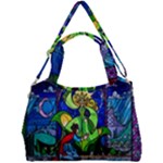 Beauty And The Beast Stained Glass Rose Double Compartment Shoulder Bag