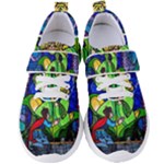 Beauty And The Beast Stained Glass Rose Women s Velcro Strap Shoes