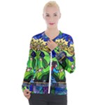 Beauty And The Beast Stained Glass Rose Casual Zip Up Jacket