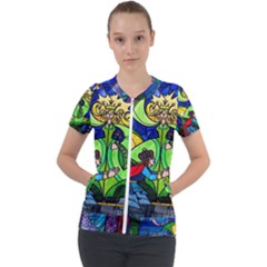 Short Sleeve Zip Up Jacket 
