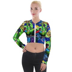 Long Sleeve Cropped Velvet Jacket 