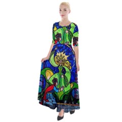 Half Sleeves Maxi Dress 