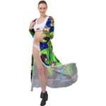 Beauty And The Beast Stained Glass Rose Maxi Chiffon Beach Wrap