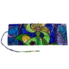 Beauty And The Beast Stained Glass Rose Roll Up Canvas Pencil Holder (S) from ArtsNow.com