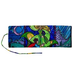 Beauty And The Beast Stained Glass Rose Roll Up Canvas Pencil Holder (M) from ArtsNow.com