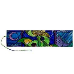Beauty And The Beast Stained Glass Rose Roll Up Canvas Pencil Holder (L) from ArtsNow.com