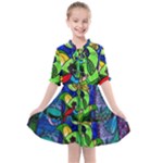Beauty And The Beast Stained Glass Rose Kids  All Frills Chiffon Dress