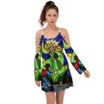 Beauty And The Beast Stained Glass Rose Boho Dress