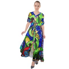 Waist Tie Boho Maxi Dress 