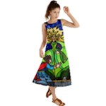 Beauty And The Beast Stained Glass Rose Summer Maxi Dress