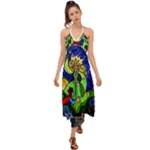 Beauty And The Beast Stained Glass Rose Halter Tie Back Dress 