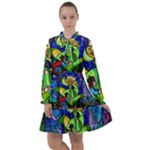 Beauty And The Beast Stained Glass Rose All Frills Chiffon Dress
